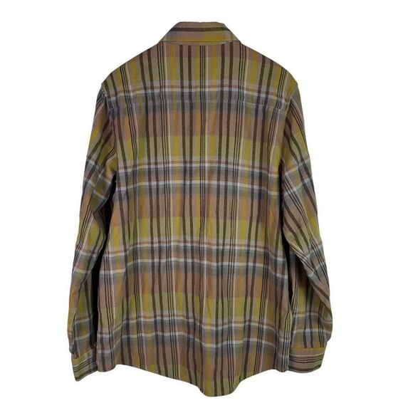 Troll Co. Clothing Flannel Shirt Men's Large Plaid Pearl Snap Pocket Shirt - Picture 3 of 11